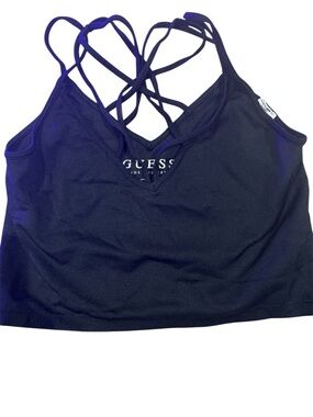 Guess Black Crisscross Strappy Bralette
